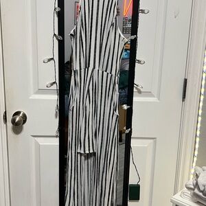 Honey and Rosie Black and White Striped Dress